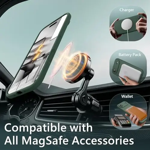 FireNova Magnetic for iPhone Air Case, Compatible with MagSafe, [Integrated Silicone Camera Control Button] [Camera Protection] Microfiber Lining Phone Case for iPhone 17 Air, 6.5