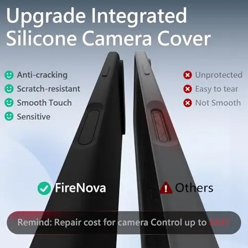 FireNova Magnetic for iPhone Air Case, Compatible with MagSafe, [Integrated Silicone Camera Control Button] [Camera Protection] Microfiber Lining Phone Case for iPhone 17 Air, 6.5