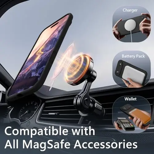 FireNova Magnetic for iPhone Air Case, Compatible with MagSafe, [Integrated Silicone Camera Control Button] [Camera Protection] Microfiber Lining Phone Case for iPhone 17 Air, 6.5