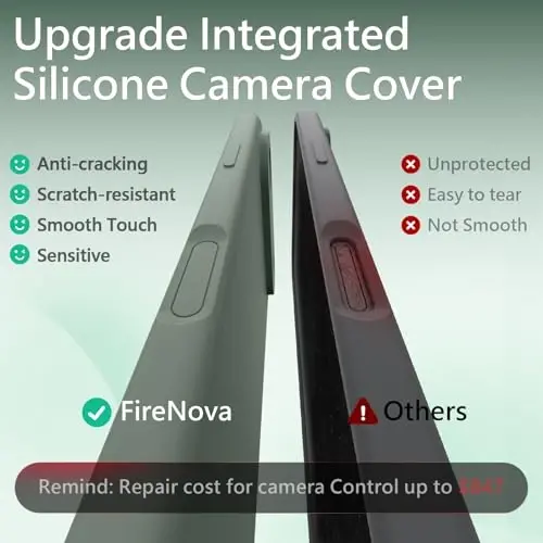 FireNova Magnetic for iPhone Air Case, Compatible with MagSafe, [Integrated Silicone Camera Control Button] [Camera Protection] Microfiber Lining Phone Case for iPhone 17 Air, 6.5