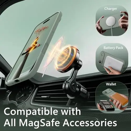 FireNova Magnetic for iPhone Air Case, Compatible with MagSafe, [Integrated Silicone Camera Control Button] [Camera Protection] Microfiber Lining Phone Case for iPhone 17 Air, 6.5