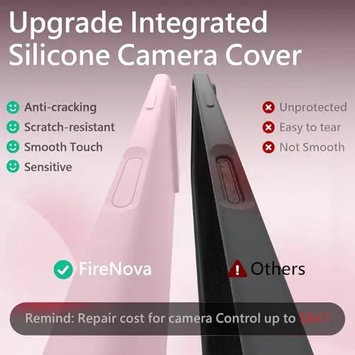 FireNova Magnetic for iPhone Air Case, Compatible with MagSafe, [Integrated Silicone Camera Control Button] [Camera Protection] Microfiber Lining Phone Case for iPhone 17 Air, 6.5