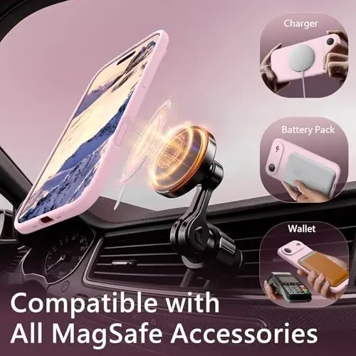 FireNova Magnetic for iPhone Air Case, Compatible with MagSafe, [Integrated Silicone Camera Control Button] [Camera Protection] Microfiber Lining Phone Case for iPhone 17 Air, 6.5