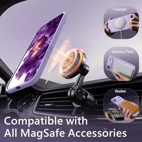 FireNova Magnetic for iPhone Air Case, Compatible with MagSafe, [Integrated Silicone Camera Control Button] [Camera Protection] Microfiber Lining Phone Case for iPhone 17 Air, 6.5