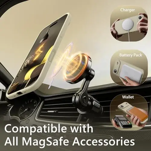 FireNova Magnetic for iPhone Air Case, Compatible with MagSafe, [Integrated Silicone Camera Control Button] [Camera Protection] Microfiber Lining Phone Case for iPhone 17 Air, 6.5