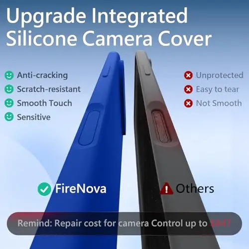 FireNova Magnetic for iPhone Air Case, Compatible with MagSafe, [Integrated Silicone Camera Control Button] [Camera Protection] Microfiber Lining Phone Case for iPhone 17 Air, 6.5