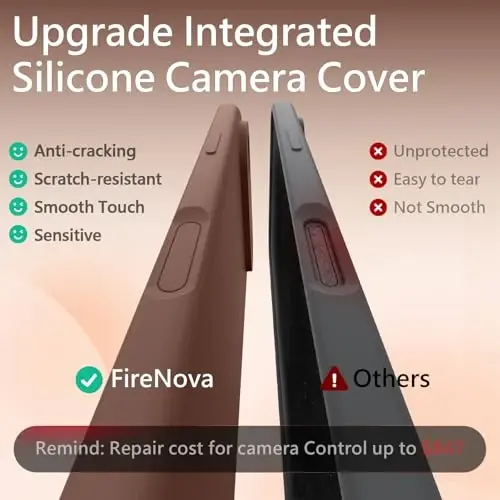 FireNova Magnetic for iPhone Air Case, Compatible with MagSafe, [Integrated Silicone Camera Control Button] [Camera Protection] Microfiber Lining Phone Case for iPhone 17 Air, 6.5