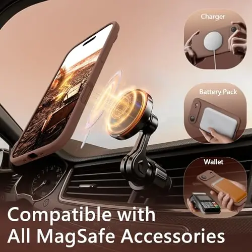 FireNova Magnetic for iPhone Air Case, Compatible with MagSafe, [Integrated Silicone Camera Control Button] [Camera Protection] Microfiber Lining Phone Case for iPhone 17 Air, 6.5