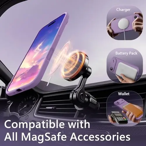 FireNova Magnetic for iPhone Air Case, Compatible with MagSafe, [Integrated Silicone Camera Control Button] [Camera Protection] Microfiber Lining Phone Case for iPhone 17 Air, 6.5