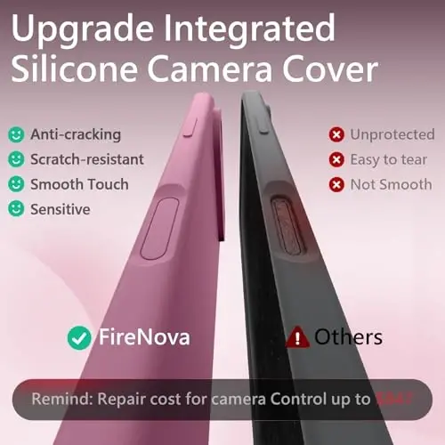 FireNova Magnetic for iPhone Air Case, Compatible with MagSafe, [Integrated Silicone Camera Control Button] [Camera Protection] Microfiber Lining Phone Case for iPhone 17 Air, 6.5