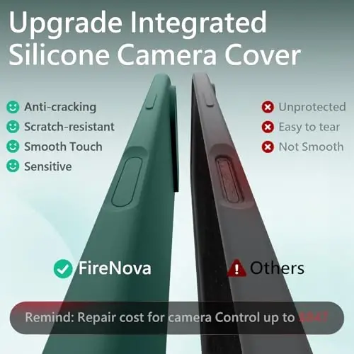 FireNova Magnetic for iPhone Air Case, Compatible with MagSafe, [Integrated Silicone Camera Control Button] [Camera Protection] Microfiber Lining Phone Case for iPhone 17 Air, 6.5