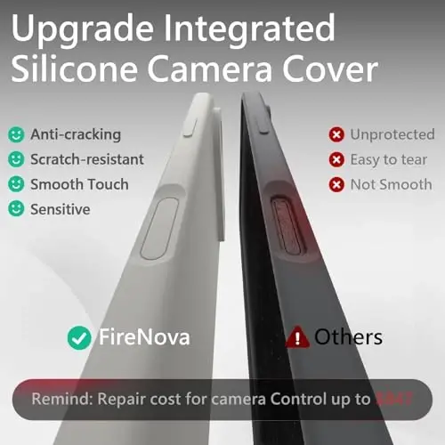 FireNova Magnetic for iPhone Air Case, Compatible with MagSafe, [Integrated Silicone Camera Control Button] [Camera Protection] Microfiber Lining Phone Case for iPhone 17 Air, 6.5