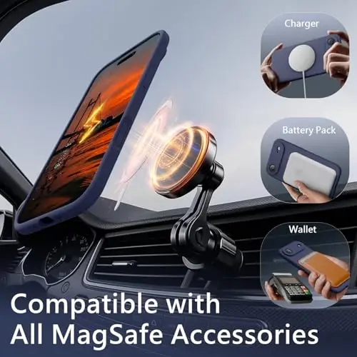 FireNova Magnetic for iPhone Air Case, Compatible with MagSafe, [Integrated Silicone Camera Control Button] [Camera Protection] Microfiber Lining Phone Case for iPhone 17 Air, 6.5