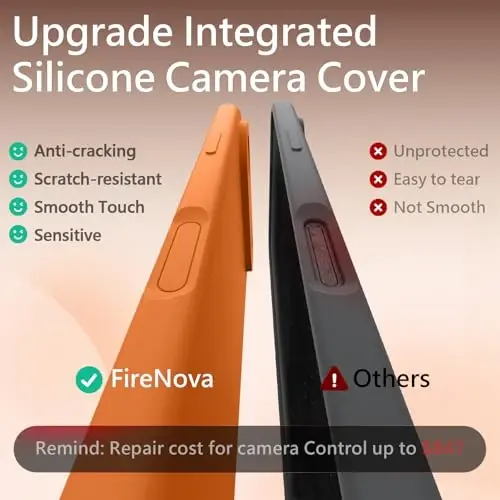 FireNova Magnetic for iPhone Air Case, Compatible with MagSafe, [Integrated Silicone Camera Control Button] [Camera Protection] Microfiber Lining Phone Case for iPhone 17 Air, 6.5