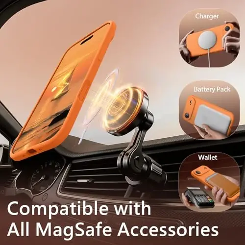 FireNova Magnetic for iPhone Air Case, Compatible with MagSafe, [Integrated Silicone Camera Control Button] [Camera Protection] Microfiber Lining Phone Case for iPhone 17 Air, 6.5