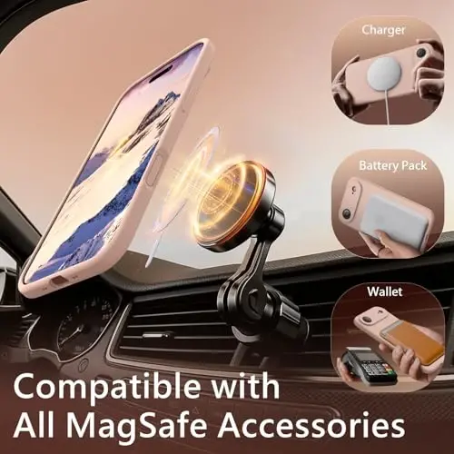 FireNova Magnetic for iPhone Air Case, Compatible with MagSafe, [Integrated Silicone Camera Control Button] [Camera Protection] Microfiber Lining Phone Case for iPhone 17 Air, 6.5