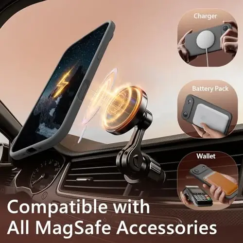 FireNova Magnetic for iPhone Air Case, Compatible with MagSafe, [Integrated Silicone Camera Control Button] [Camera Protection] Microfiber Lining Phone Case for iPhone 17 Air, 6.5