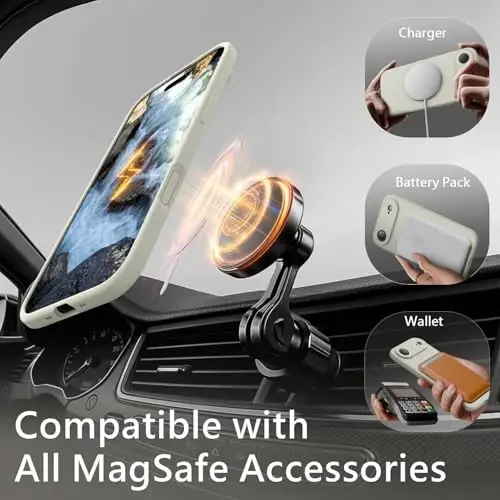 FireNova Magnetic for iPhone Air Case, Compatible with MagSafe, [Integrated Silicone Camera Control Button] [Camera Protection] Microfiber Lining Phone Case for iPhone 17 Air, 6.5