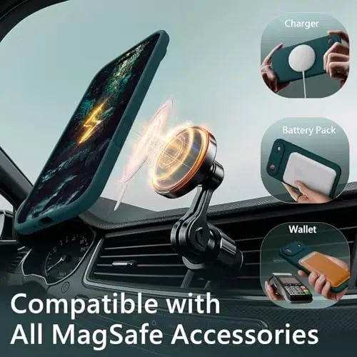 FireNova Magnetic for iPhone Air Case, Compatible with MagSafe, [Integrated Silicone Camera Control Button] [Camera Protection] Microfiber Lining Phone Case for iPhone 17 Air, 6.5