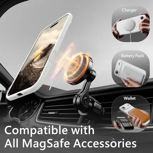 FireNova Magnetic for iPhone Air Case, Compatible with MagSafe, [Integrated Silicone Camera Control Button] [Camera Protection] Microfiber Lining Phone Case for iPhone 17 Air, 6.5