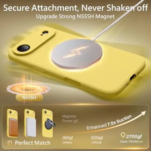 FireNova Magnetic for iPhone Air Case, Compatible with MagSafe, [Integrated Silicone Camera Control Button] [Camera Protection] Microfiber Lining Phone Case for iPhone 17 Air, 6.5