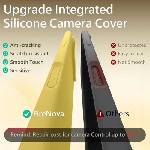 FireNova Magnetic for iPhone Air Case, Compatible with MagSafe, [Integrated Silicone Camera Control Button] [Camera Protection] Microfiber Lining Phone Case for iPhone 17 Air, 6.5