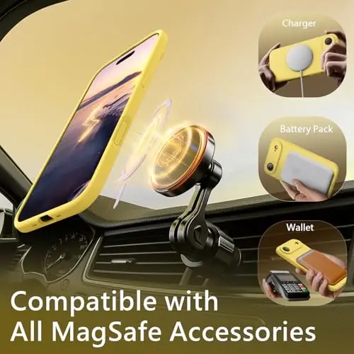 FireNova Magnetic for iPhone Air Case, Compatible with MagSafe, [Integrated Silicone Camera Control Button] [Camera Protection] Microfiber Lining Phone Case for iPhone 17 Air, 6.5