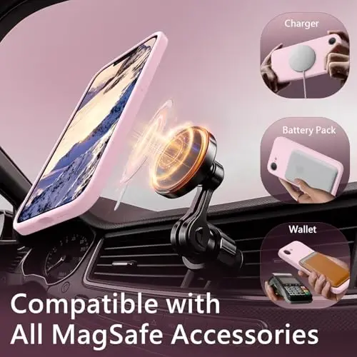 FireNova Magnetic iPhone 17e g'ilofi/iPhone 16e g'ilofi, MagSafe bilan mos, [Silikon kamera himoyasi] Mikro-tolali astarli telefon g'ilofi, 6.1