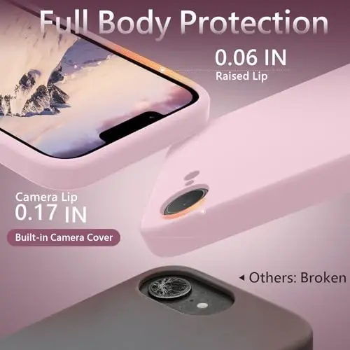 FireNova Magnetic iPhone 17e g'ilofi/iPhone 16e g'ilofi, MagSafe bilan mos, [Silikon kamera himoyasi] Mikro-tolali astarli telefon g'ilofi, 6.1