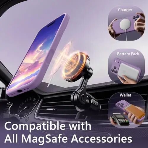 FireNova Magnetic for iPhone 17 Pro Case, Compatible with MagSafe, [Integrated Silicone Camera Control Button] [Camera Protection] Anti-Scratch Microfiber Lining Phone Case, 6.3