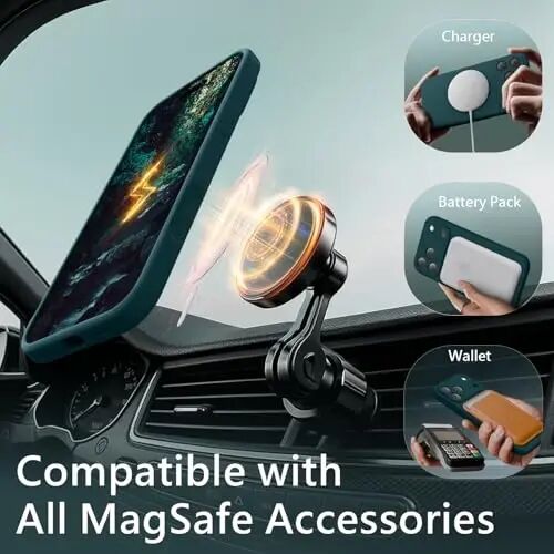 FireNova Manyetik iPhone 17 Pro Kılıf, MagSafe Uyumlu, [Entegre Silikon Kamera Kontrol Düğmesi] [Kamera Koruması] Çizilmez Mikrofiber Astar Telefon Kılıfı, 6.3