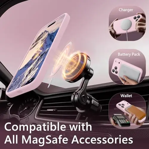 FireNova Magnetic for iPhone 17 Pro Max Case, Compatible with MagSafe, [Integrated Silicone Camera Control Button] [Camera Protection] Anti-Scratch Microfiber Lining Phone Case, 6.9