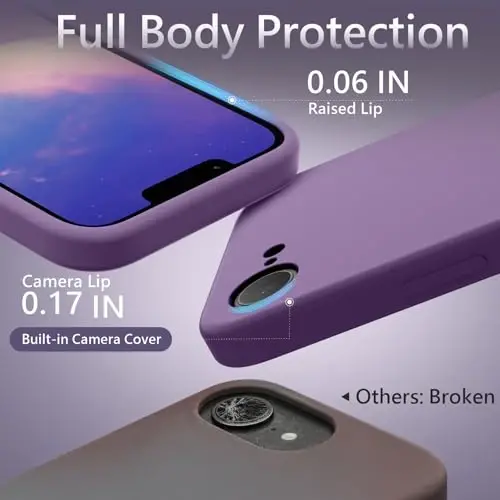 FireNova Magnetic for iPhone 17e Case/iPhone 16e Case, Compatible with MagSafe, [Silicone Camera Protection] Microfiber Lining Phone Case, 6.1
