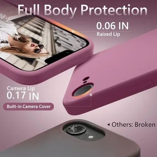 FireNova Magnetic for iPhone 17e Case/iPhone 16e Case, Compatible with MagSafe, [Silicone Camera Protection] Microfiber Lining Phone Case, 6.1