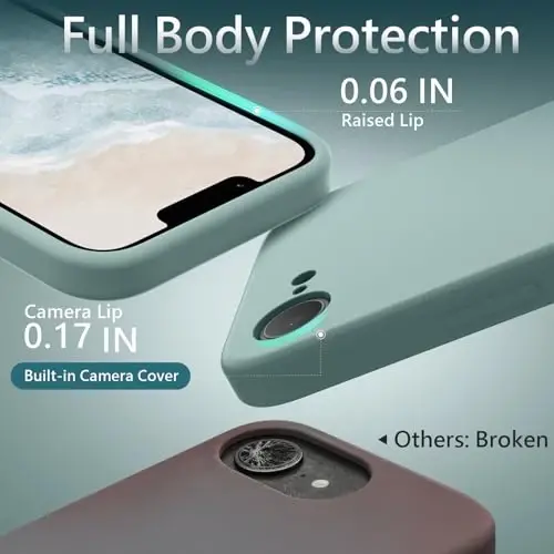FireNova Magnetic for iPhone 17e Case/iPhone 16e Case, Compatible with MagSafe, [Silicone Camera Protection] Microfiber Lining Phone Case, 6.1