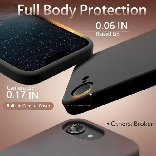 FireNova Magnetic for iPhone 17e Case/iPhone 16e Case, Compatible with MagSafe, [Silicone Camera Protection] Microfiber Lining Phone Case, 6.1
