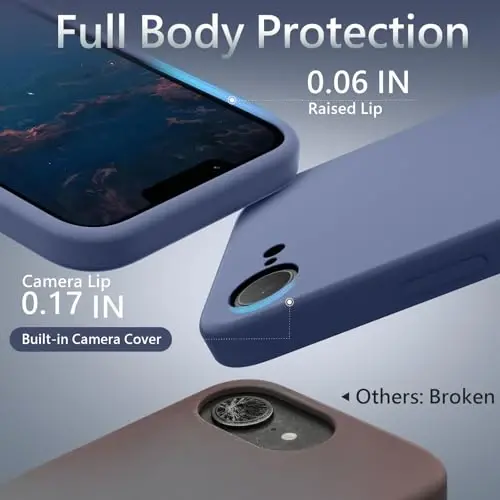 FireNova Magnetic for iPhone 17e Case/iPhone 16e Case, Compatible with MagSafe, [Silicone Camera Protection] Microfiber Lining Phone Case, 6.1