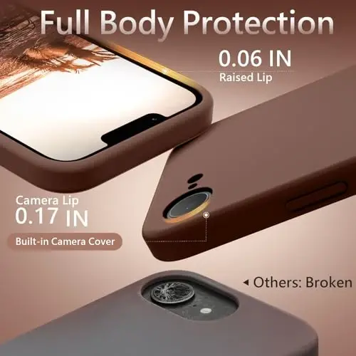 FireNova Magnetic for iPhone 17e Case/iPhone 16e Case, Compatible with MagSafe, [Silicone Camera Protection] Microfiber Lining Phone Case, 6.1