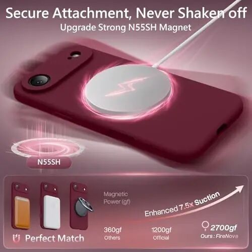 FireNova Magnetic for iPhone Air Case, Compatible with MagSafe, [Integrated Silicone Camera Control Button] [Camera Protection] Microfiber Lining Phone Case for iPhone 17 Air, 6.5