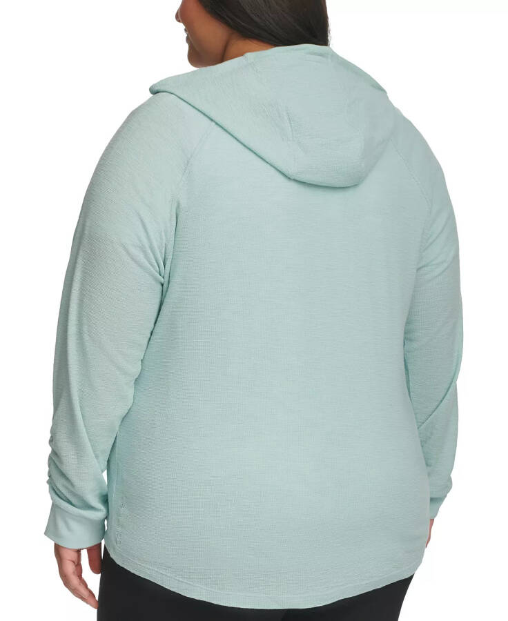 Fırfırlı Kol Fermuarlı Kapüşonlu Sweatshirt, XS-3X Deniz Seviyesi - 8