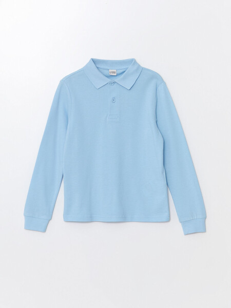 First Lesson Excitement Polo Neck Boy's T-Shirt-Blue - LC WAIKIKI