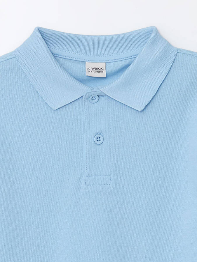 First Lesson Excitement Polo Neck Boy's T-Shirt-Blue - 2