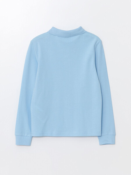 First Lesson Excitement Polo Neck Boy's T-Shirt-Blue - 3