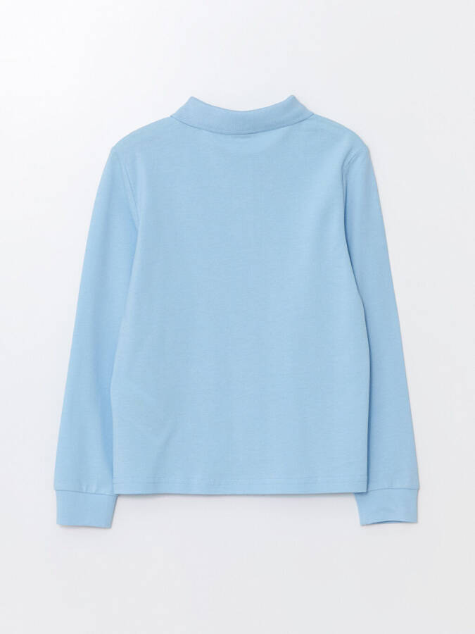 First Lesson Excitement Polo Neck Boy's T-Shirt-Blue - 3