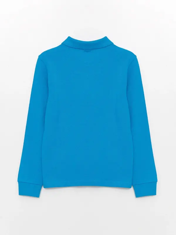 First Lesson Excitement Polo Neck Boy's T-Shirt-Turquoise - 2