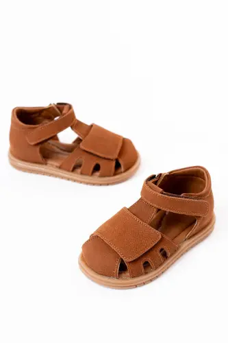 First Step - Baby Genuine Leather Orthopedic Sandal - Cinnamon - MODAZONE (1)