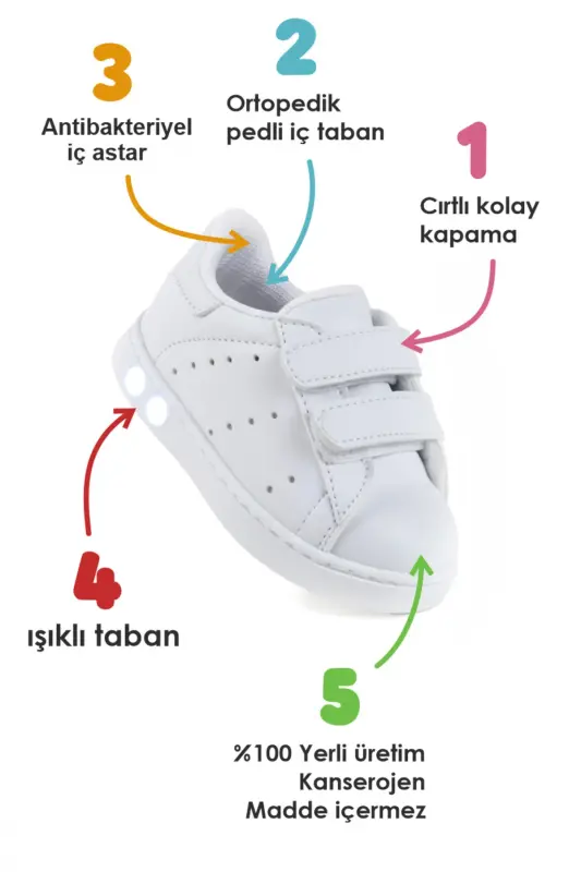 First Step Shoe Unisex Baby Boy Girl First Walker Shoes Orthopedic First Step Shoe-White Plain - 5