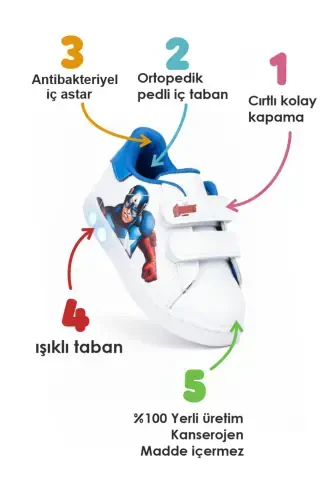 First Step Shoes Baby Boy First Step Shoes Orthopedic Sole Shoes Light Up Shoes - 3