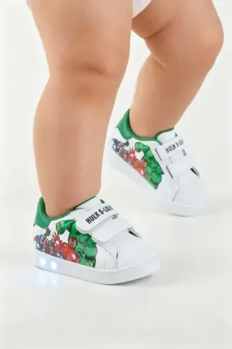First Step Shoes Boy Baby First Step Shoes Orthopedic Sole Shoes Hulk Baby Light Up - 1
