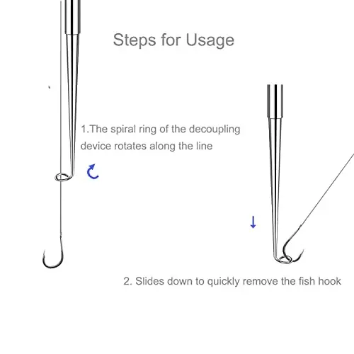 Fish Hook Remover, 4pcs Fishing Hook Quick Removal Device, Security Extractor Fishhook Disconnect Removal Tool for Fishing - 4